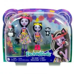 Mattel ENCHANTIMALS SET SAGE SKUNK & CAPER SI SABELLA SKUNK & STRIPER