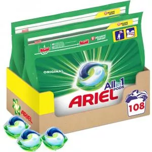 Ariel Detergent capsule All in One PODS Original, 2x54 buc, 108 spalari