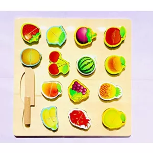 Zaragoo Puzzle Montessori fructe magnetice de taiat
