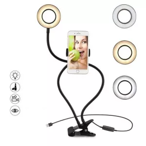 Zaragoo Lampa selfie LED cu suport telefon