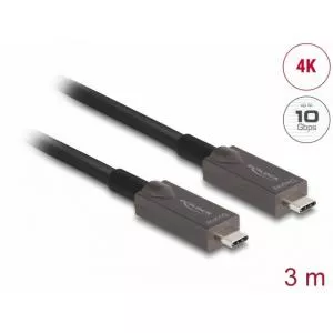 Delock Cablu activ optic USB 3.2 Gen2 Type C 4K144Hz/60W T-T 3m 84144