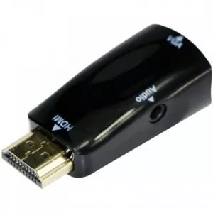 Gembird HDMI to VGA and audio adapter, single port, black A-HDMI-VGA-02