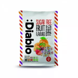 Diablo Caramele cu aroma de fructe, fara adaos de zahar, 75g