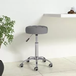 vidaXL Scaun de birou pivotant, gri, material textil 333003