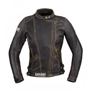 W-Tec Geaca Moto Piele pentru femei Black Heart Lizza