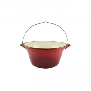 Perfect home Ceaun fonta emailata cu maner 7,2 L 12010, rosu