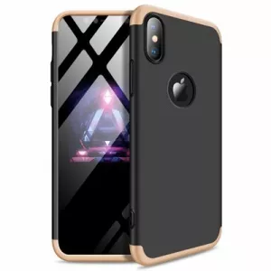 GKK 360 Design cu 3 piese Iphone XS MAX Negru cu Auriu