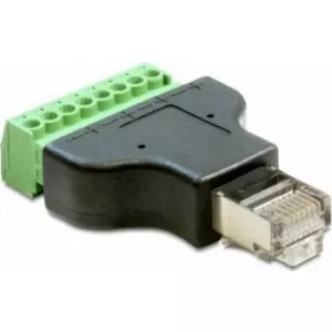 Delock RJ45 male > Terminal Block 8 pin 2-part 65389