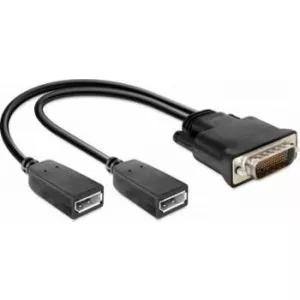 Delock DMS-59 male > 2 x DP female 25 cm 65354