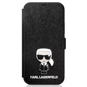 Karl Lagerfeld Book Saffiano Iconic pentru iPhone 12 Pro Max Black 3700740492178