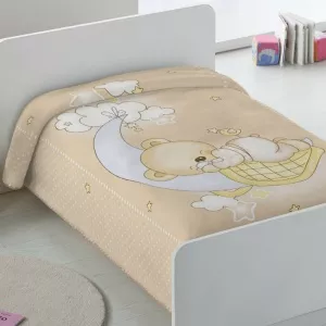 Piel SA Patura copii crem pufoasa cu ursulet