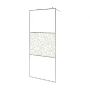 vidaXL Paravan de duș walk-in, 80 x 195 cm, sticlă ESG, model piatră 146650