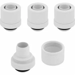 Corsair Hydro X Series XF Compression 10/13mm (3/8” / 1/2”) ID/OD Fitting Four Pack — White CX-9051006-WW