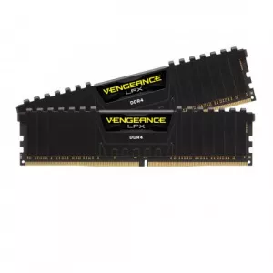 Corsair VENGEANCE® LPX 64GB (2 x 32GB) DDR4 DRAM 3600MHz C18 Memory Kit - Black CMK64GX4M2D3600C18