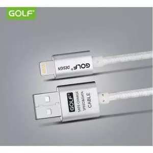Golf METAL iPhone 10i argintiu 1m 2.1A Fast Charging