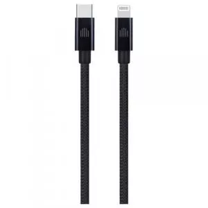 Dviced DV120005, USB-C la Lightning Nylon Textil, 1,25m (Negru)