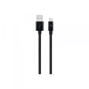 Dviced DV120001, USB-A la Lightning, Nylon Textil, 0,25m (Negru)