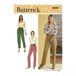 Butterick Tipar pantaloni conici cu buzunare adanci B6864