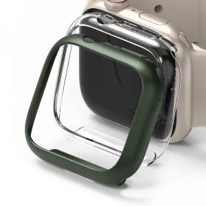 Ringke Set 2 carcase Slim compatibil cu Apple Watch 7 41mm Verde/Transparent
