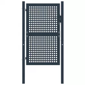 vidaXL Poartă de gard, antracit, 102x225 cm, oțel 146413