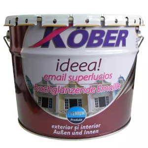 Kober Vopsea alchidica, pentru lemn / metal / zidarie, interior/ exterior ideea, alb polar 20l