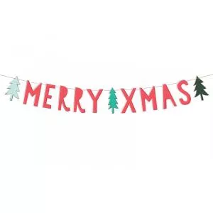 PartyDeco Banner Merry Xmas GRL54
