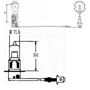 HELLA Bec auto H3 12V 55W PK22s 8GH 002 090-133