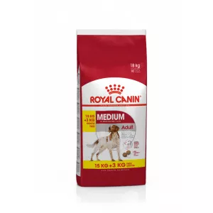 Royal Canin Medium Adult, 15 kg + 3 kg