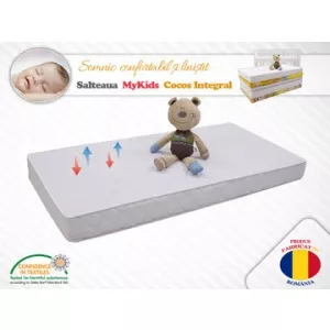 MyKids Saltea Fibra De Cocos Integral 140x70x10 Husa Microfibra Matlasata