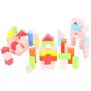 Bigjigs Cuburi colorate pentru construit