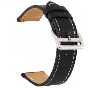 Very Dream Curea piele, compatibila cu Xiaomi Amazfit GTR 2, Telescoape QR, 22mm, Black Night