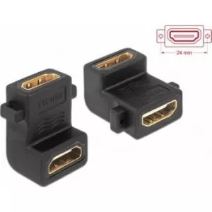 Delock  HDMI A female > female with screw hole 90° angled 65510  