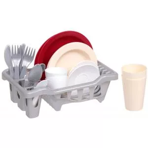 Klein Set cu tacamuri si suport vesela cu sina glisanta de inserare Theo