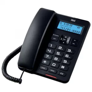 Well PHONE-CORD-CD001BK-WL