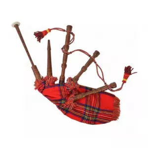 vidaXL Cimpoi scoțian pentru copii Great Highland tartan, roșu 70057
