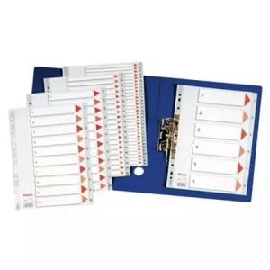 Esselte Separatoare din plastic A4 numere 1-5 96002544