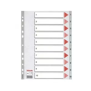 Esselte Separatoare din plastic A4 numere 1-10 96002545
