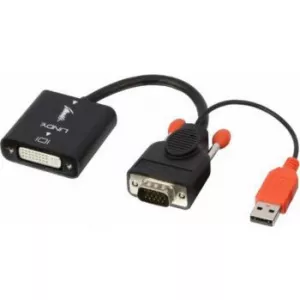 Lindy VGA >DVI-D T-M alimentare USB 38184