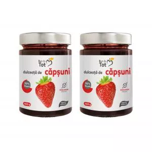 Bun de Tot Dulceata de Capsuni Fara Zahar 360g+360g