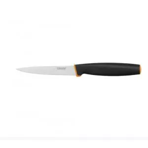 Fiskars Cutit pentru legume Control+, otel inoxidabil, 11 cm (Portocaliu/Negru) 1074444