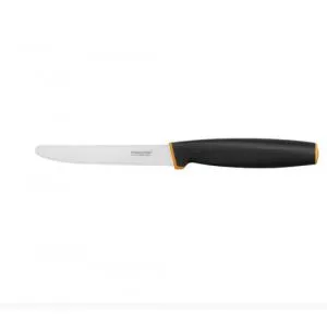 Fiskars Cutit pentru tomate Control+, otel inoxidabil, 11 cm (Negru/Portocaliu) 1074446
