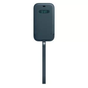 Apple Leather Sleeve MagSafe pentru iPhone 12 / iPhone 12 Pro, Baltic Blue MHYD3ZM/A
