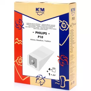 K&M Sac Aspirator PhilIPs Athena, Hartie, 4x Saci + 1x Filtru