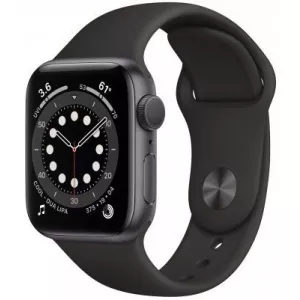Apple Watch Series 6 GPS Space Gray Aluminum, 40mm, Black Band