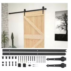 vidaXL Ușă glisantă cu set feronerie, 90 x 210 cm, lemn masiv de pin 3057493