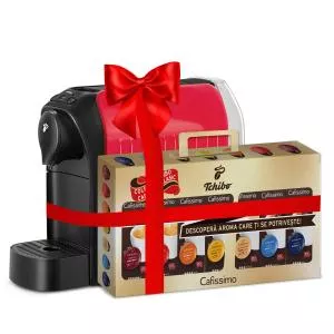 Tchibo Cafissimo Easy, Rosu + Capsule Cafissimo Classic 70cps