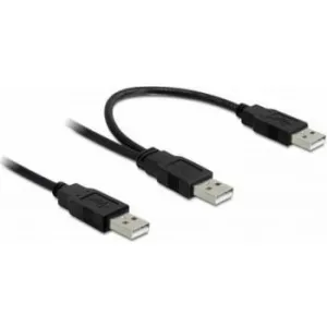 Delock USB 2.0-A male > 2 x USB 2.0-A male 0.7 m 82769