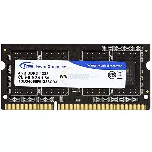 TeamGroup 4GB SODIMM DDR3  1333 Cl9 Elite TED34G1333C9-S01