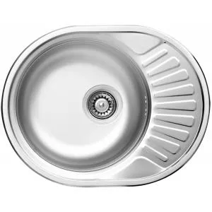 Deante Chiuveta bucatarie inox cu picurator semirotunda, Twist