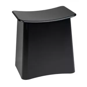 Wenko Taburet, Wing, cos de rufe inclus, 33 L, plastic, negru mat